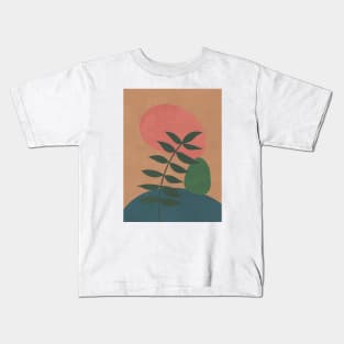 Colorful Scandi - Botanical Leaves 2 Kids T-Shirt